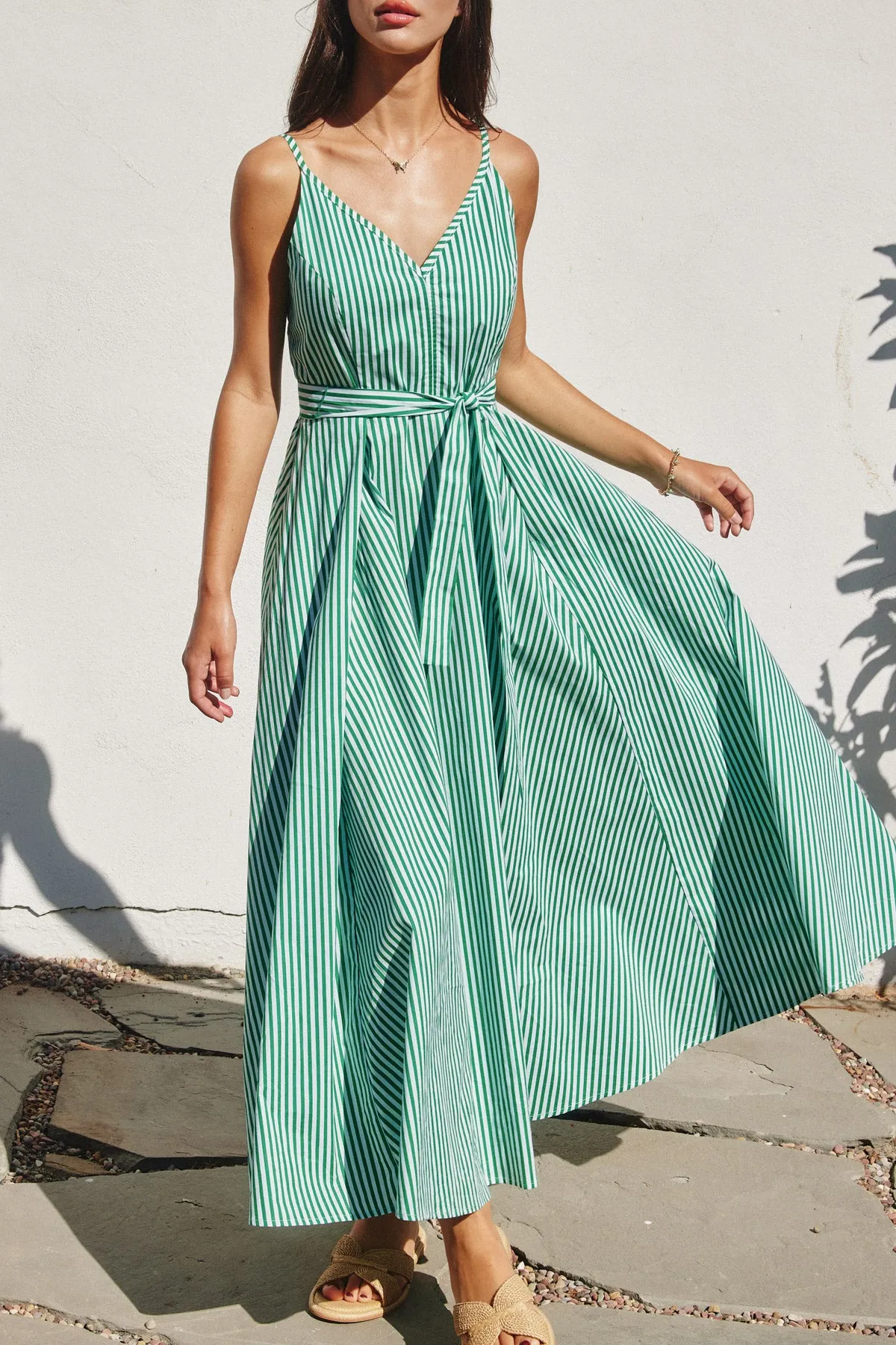 Iris Striped Maxi Flare Dress