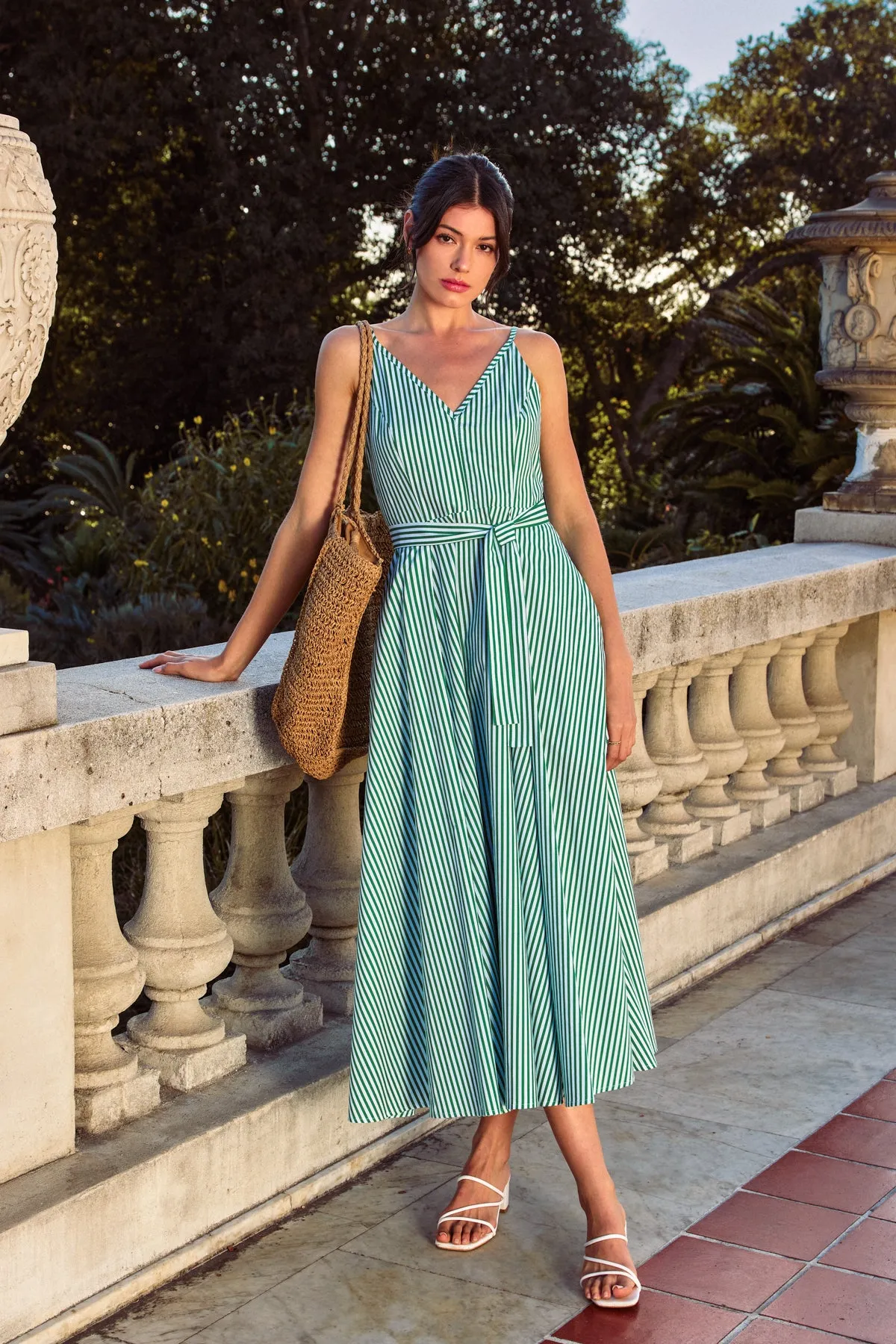 Iris Striped Maxi Flare Dress