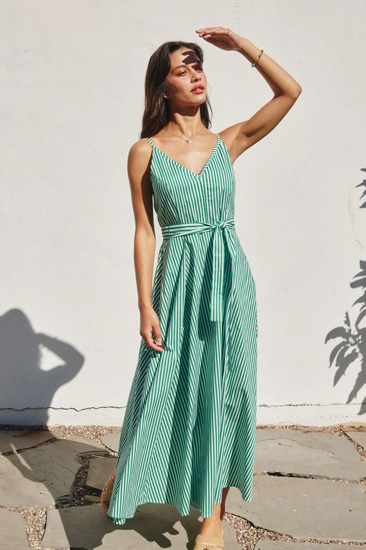 Iris Striped Maxi Flare Dress