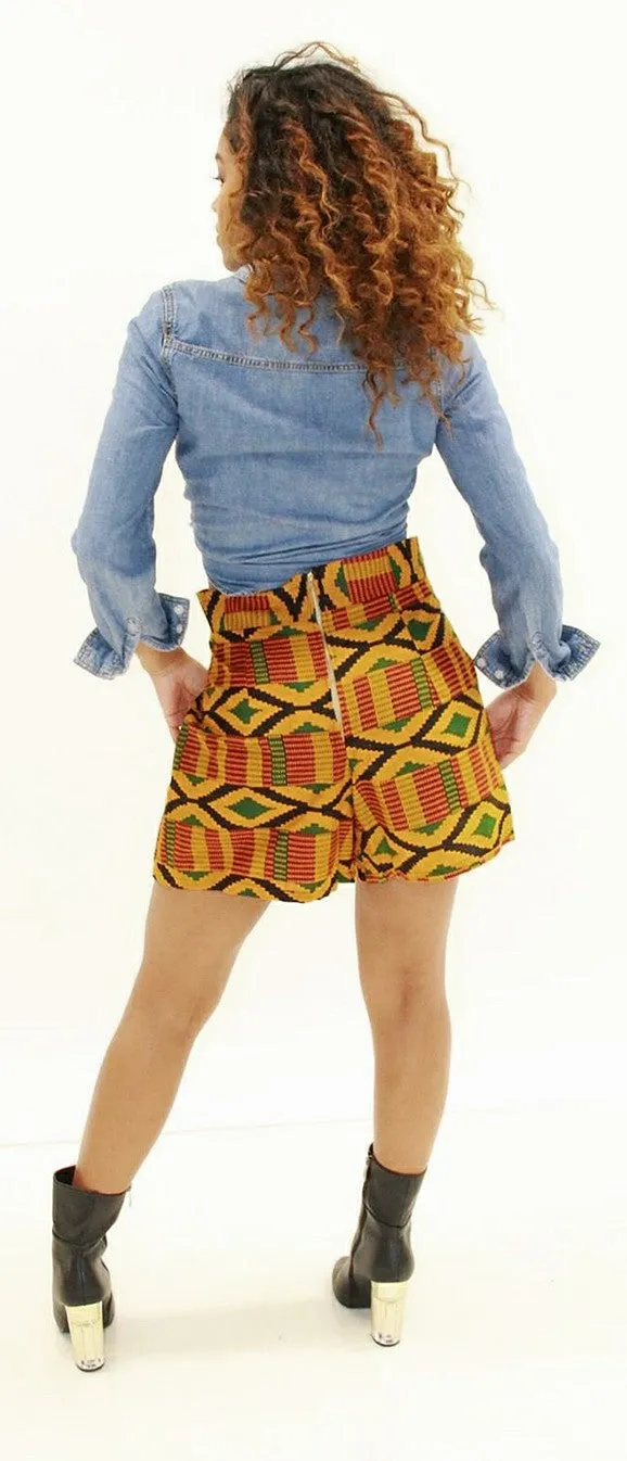 Island Lush Mango  Print Shorts