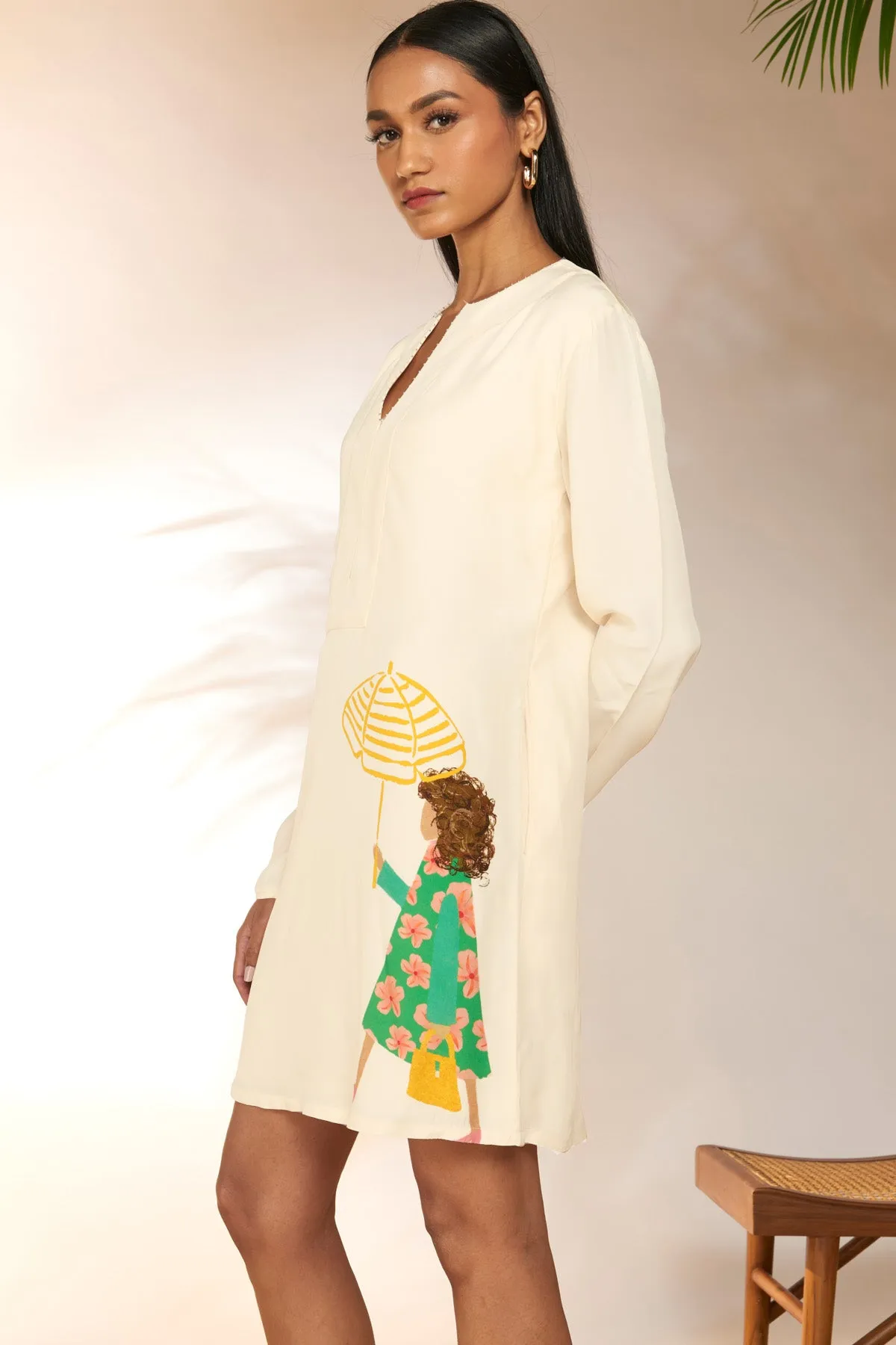 Ivory sunny day mini dress