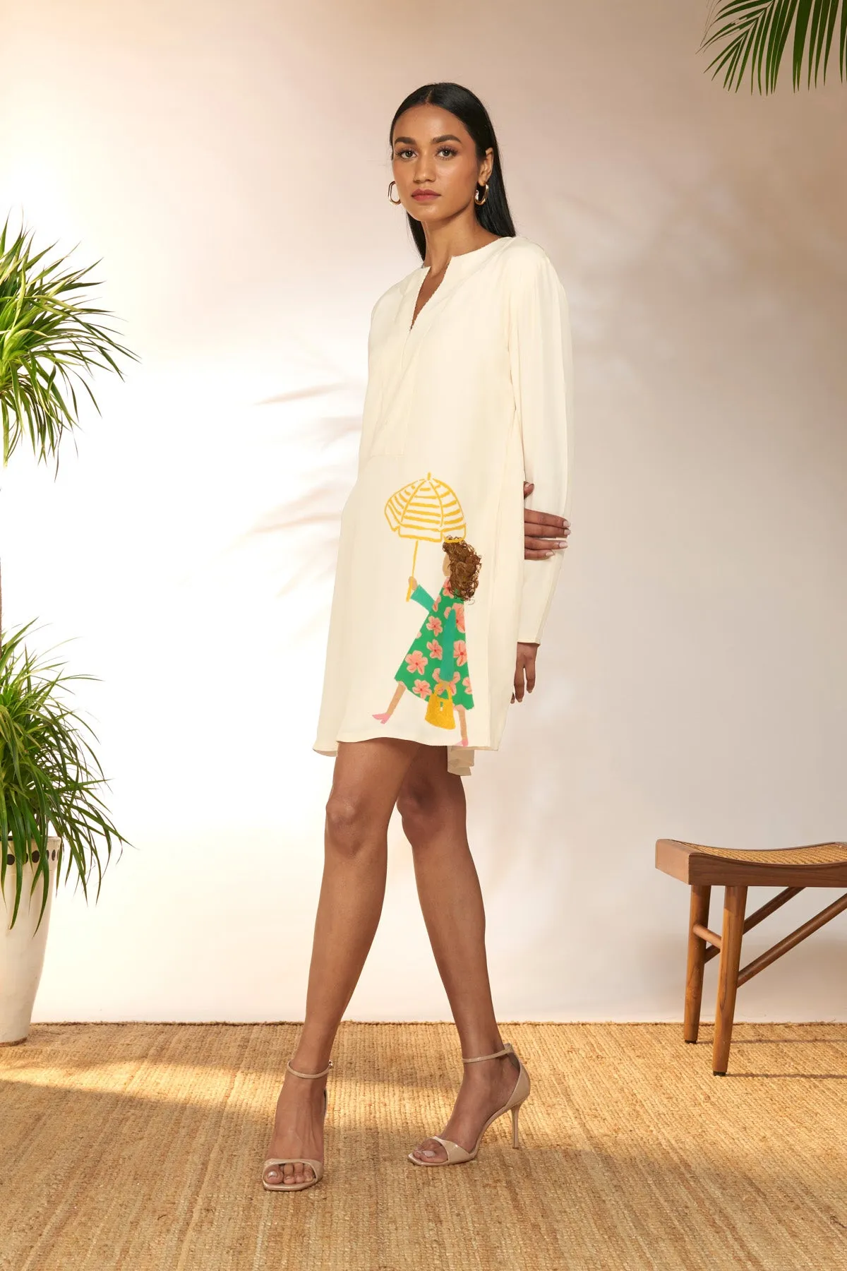 Ivory sunny day mini dress