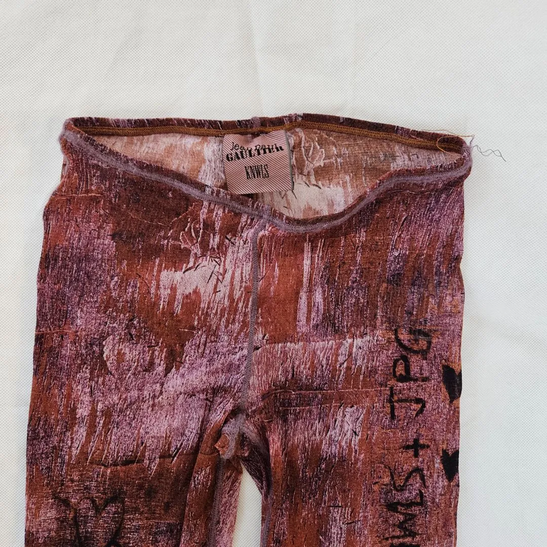 Jean Paul Gaultier   KNWLS printed mesh flared pants