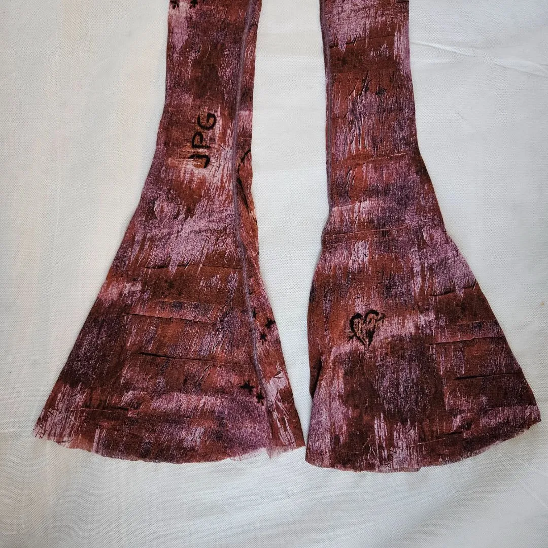 Jean Paul Gaultier   KNWLS printed mesh flared pants