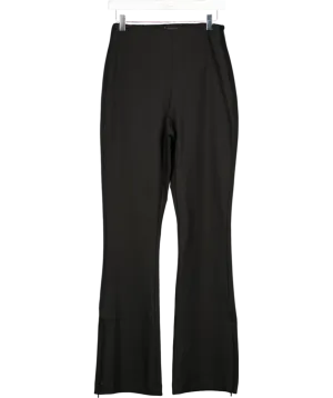 Karen Millen Black Luxe Ponte Jersey Flared Leggings UK S