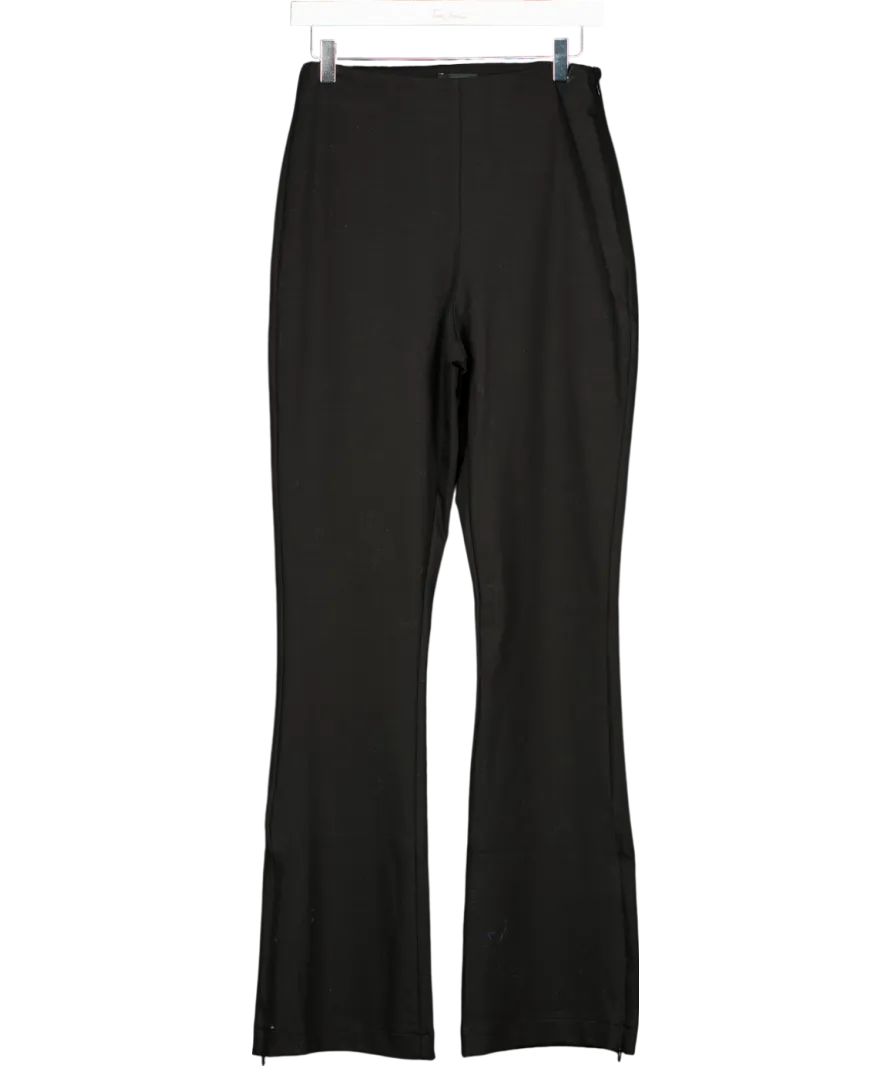 Karen Millen Black Luxe Ponte Jersey Flared Leggings UK S