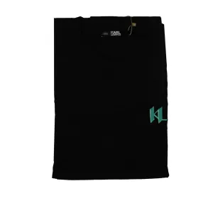 Karl Lagerfeld Kl Monogram Linen-blend Brand New T-shirt Man