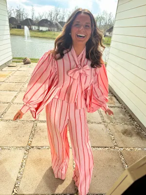 Kenzie Striped Set - Pink