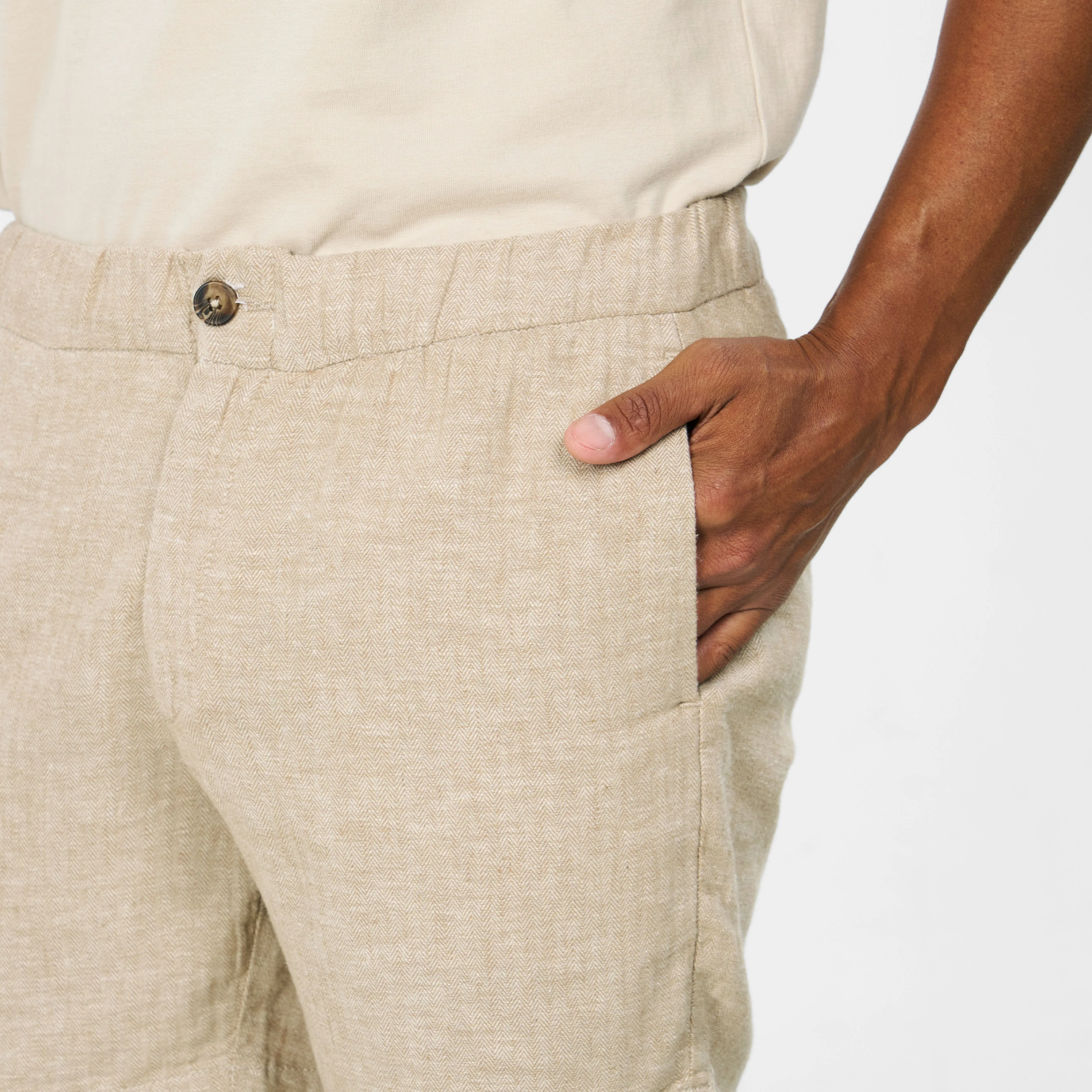 Khaki Linen Short