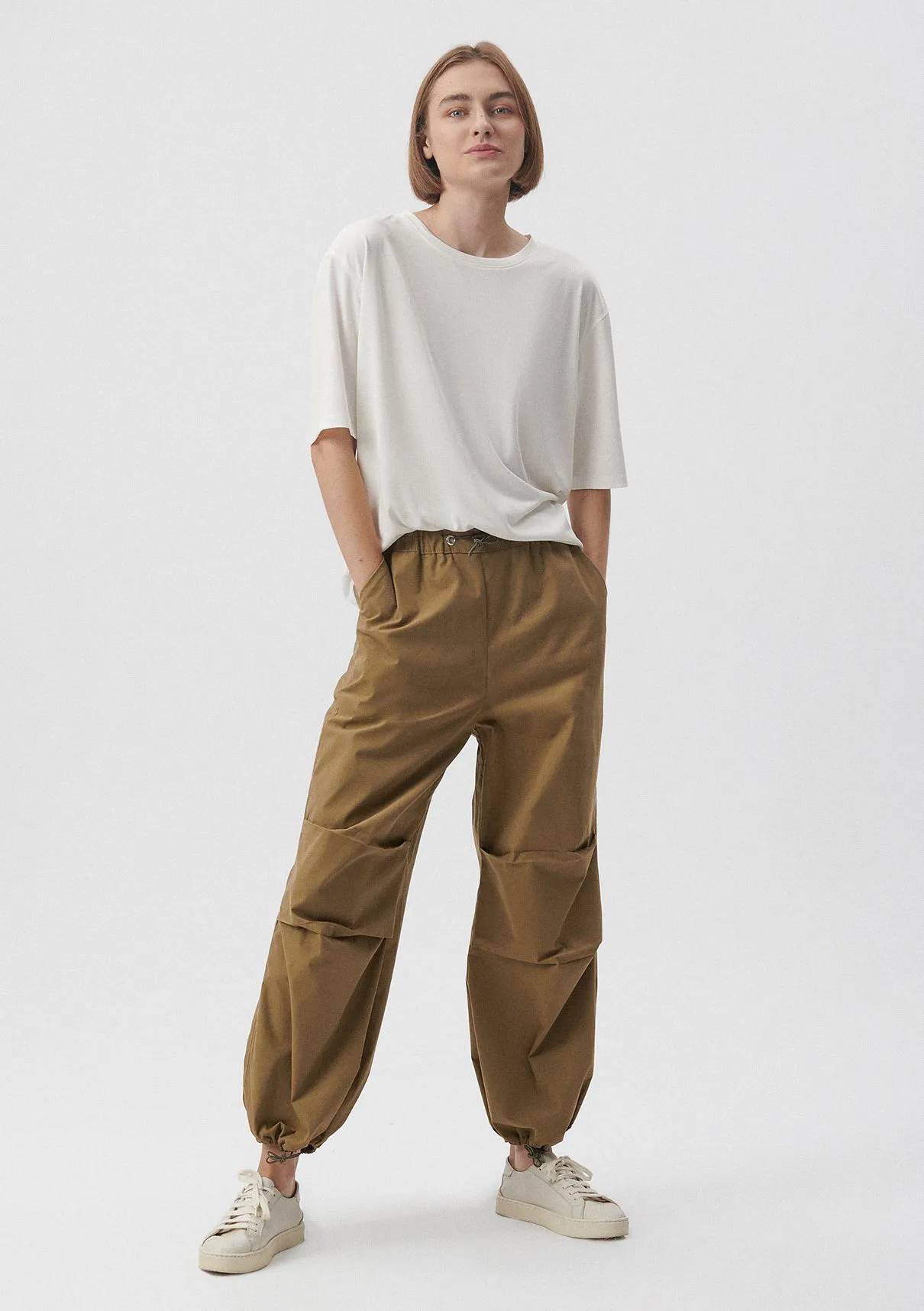 Khaki Parachute Pants