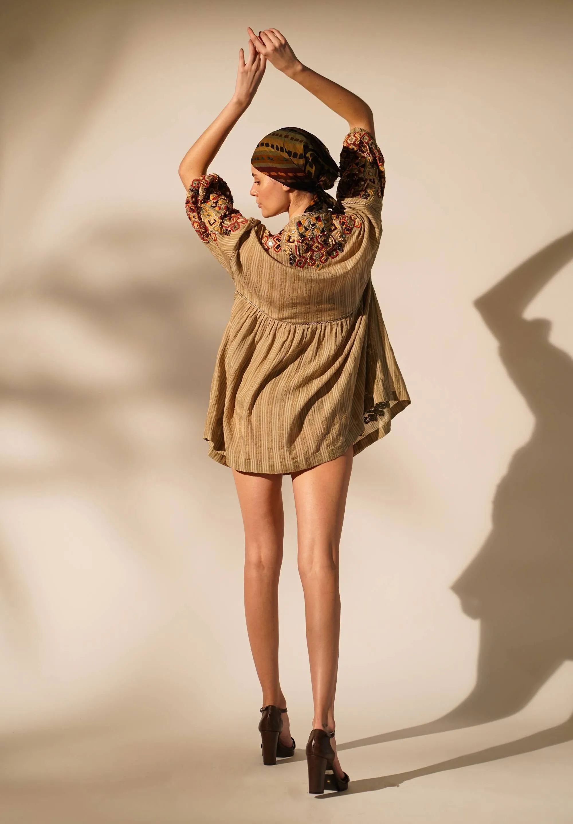 Khaki short dress