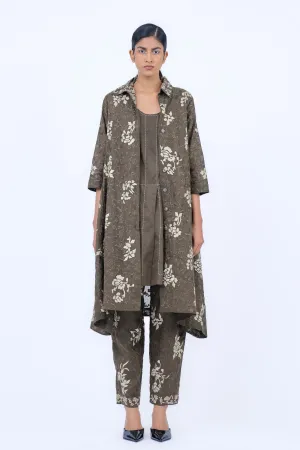 Khaki Threadwork Jacket