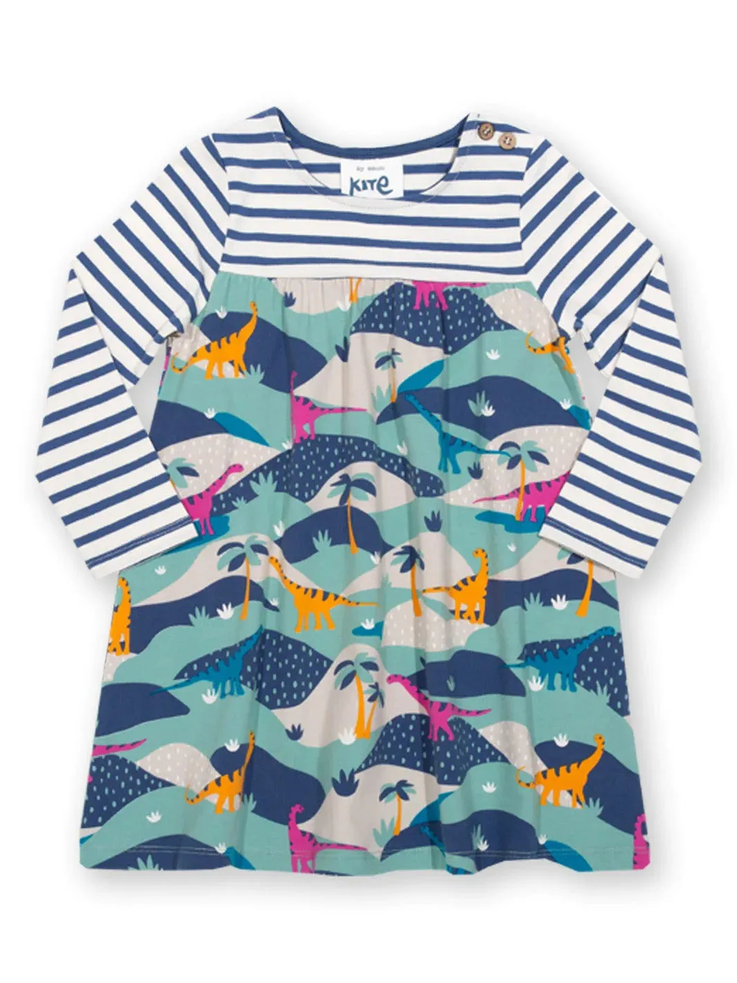 Kite Long Sleeved Dress - Dino Journey