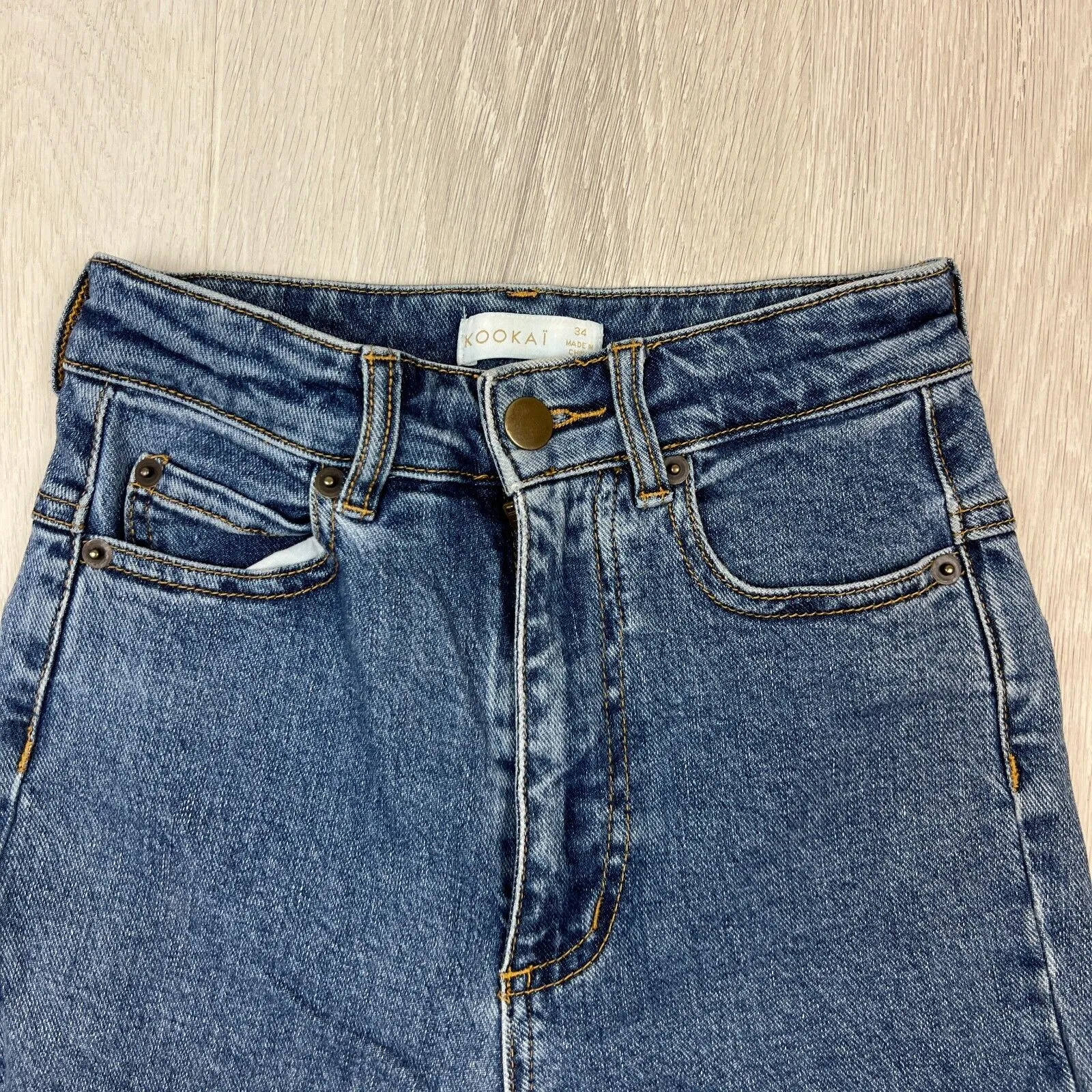 Kookai Womens Blue Denim Skinny Jeans Size 34