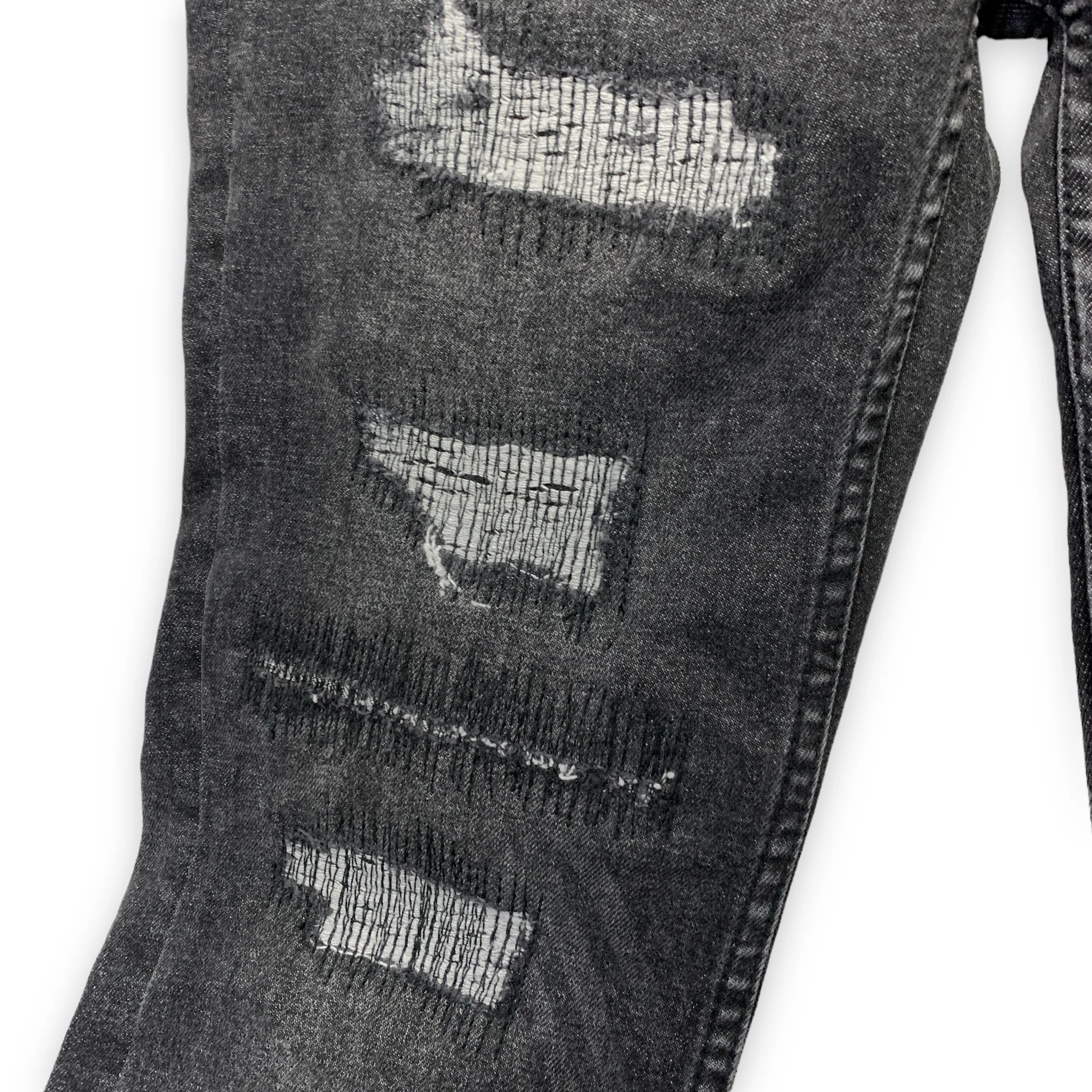 [L] Number Nine Distressed Denim Jeans Black