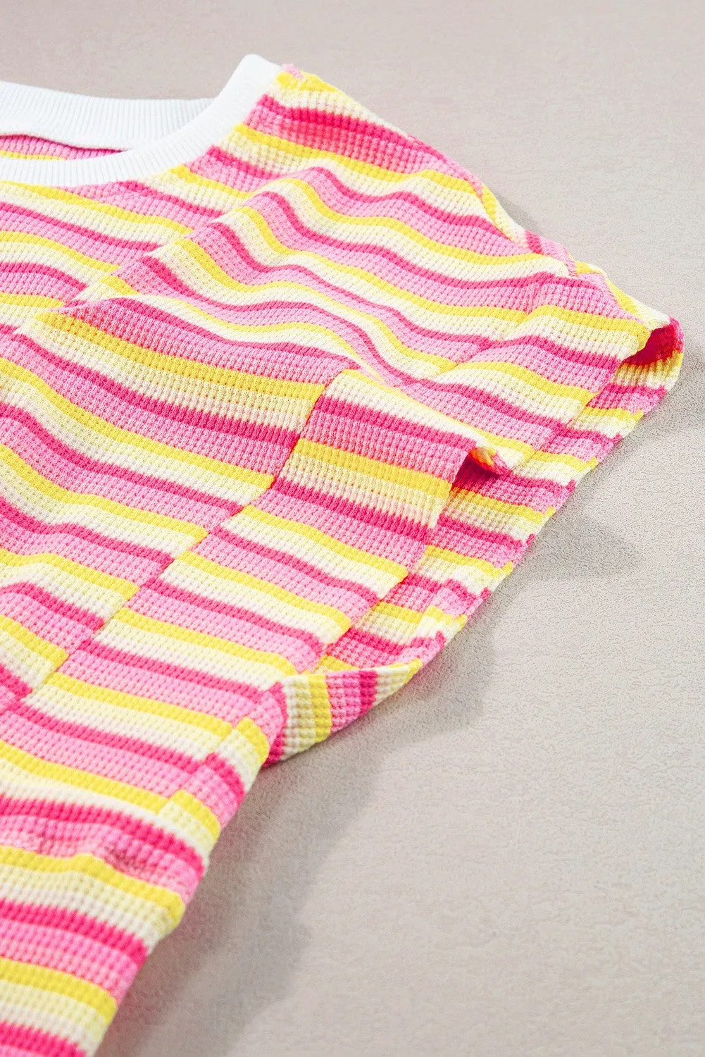 Ladies Stripe Crew Neck T Shirt Dress FSWRK6120996-P719