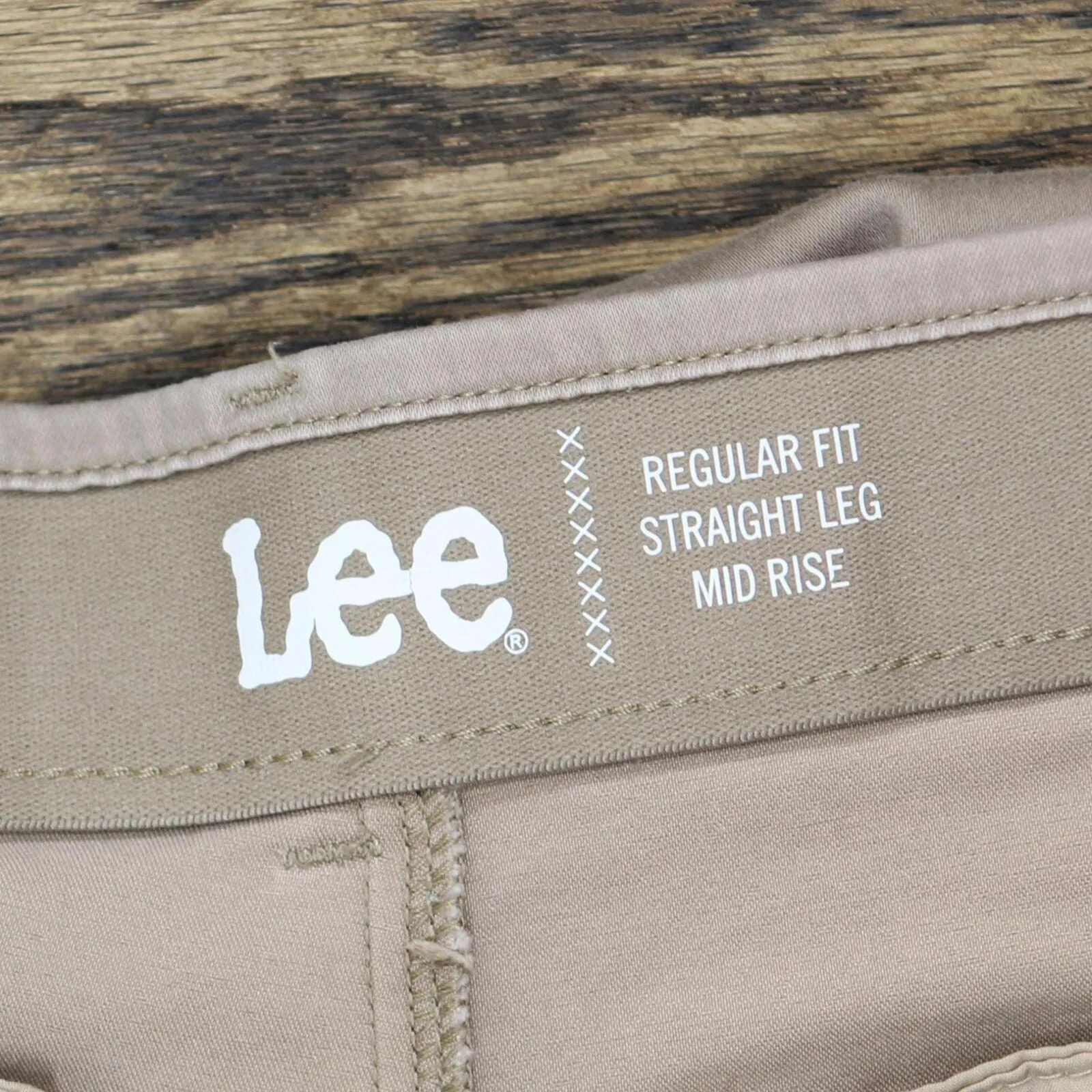 Lee Womens Regular Fit Straight Leg Mid Rise Pants 166e86935cb9f6 Khaki Brown 10