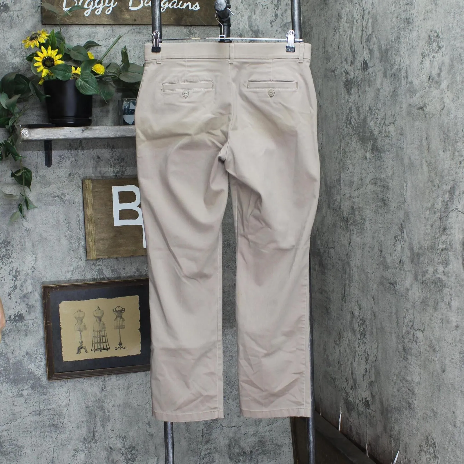 Lee Womens Regular Fit Straight Leg Mid Rise Pants 166e86935cb9f6 Khaki Brown 10