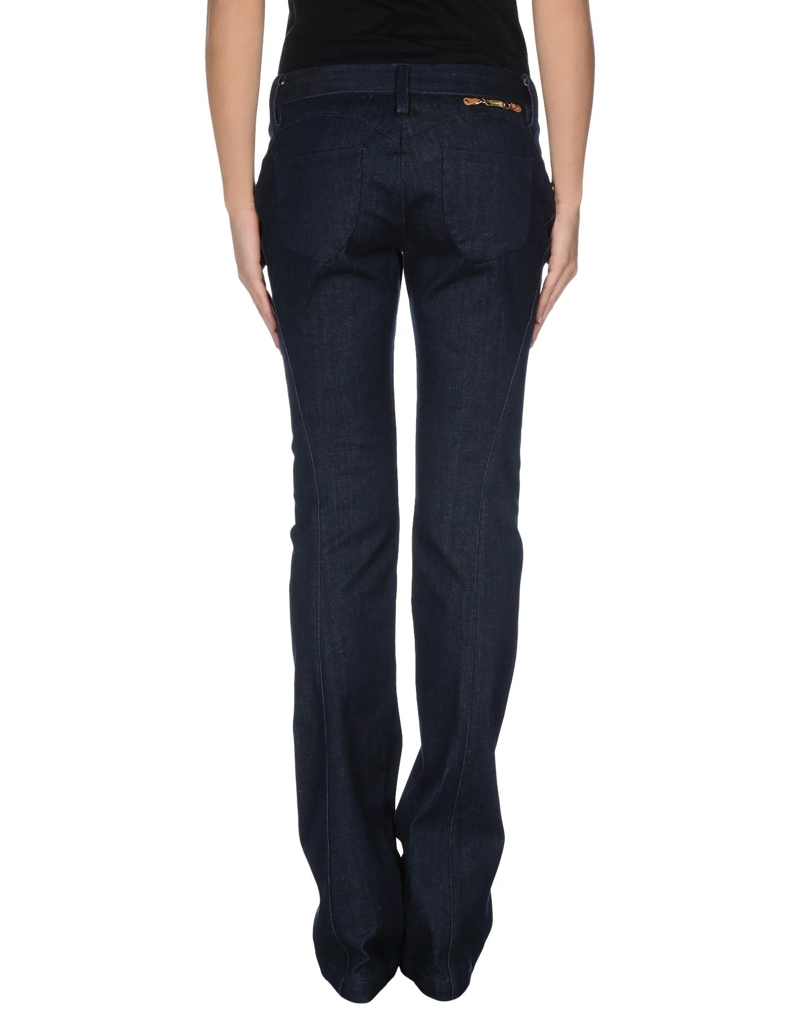 LEROCK Women's Dark Wash Low Waist Flared Wide Leg Denim Jeans Sz 27 NEW