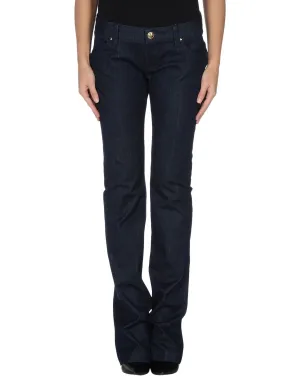 LEROCK Women's Dark Wash Low Waist Flared Wide Leg Denim Jeans Sz 27 NEW