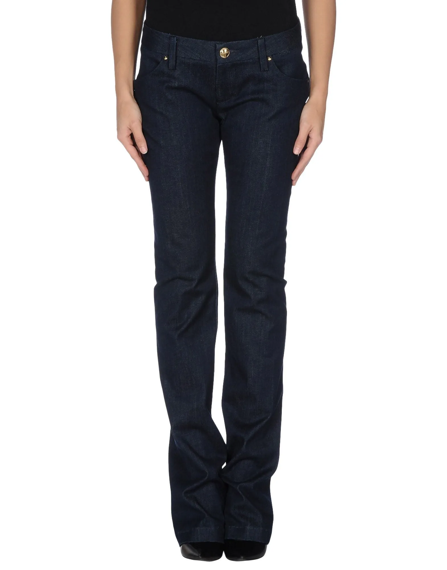 LEROCK Women's Dark Wash Low Waist Flared Wide Leg Denim Jeans Sz 27 NEW
