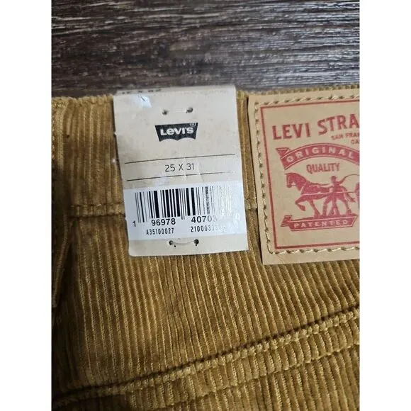 Levi's Pants Women's 25x31 '94 Baggy High Rise Straight Leg Relaxed Fit Corduroy
