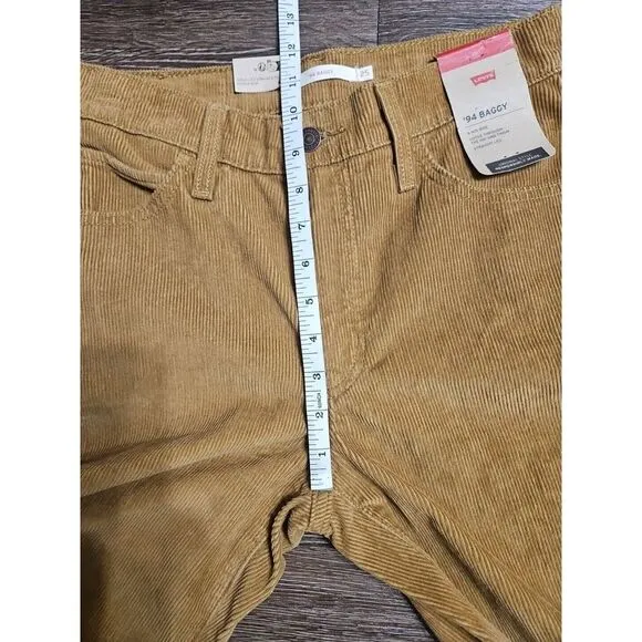 Levi's Pants Women's 25x31 '94 Baggy High Rise Straight Leg Relaxed Fit Corduroy