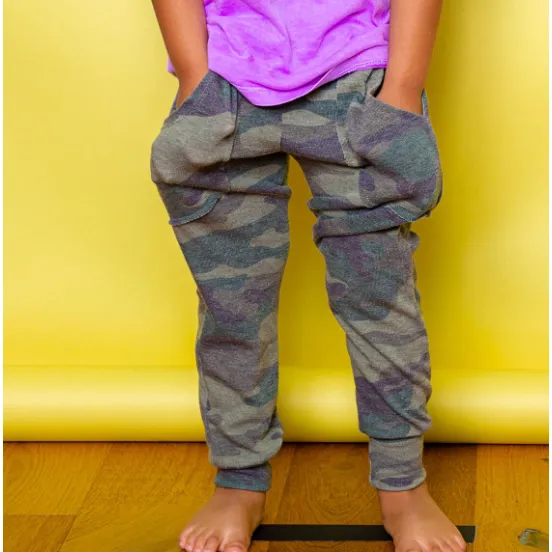 Lew-Camo Kids Joggers | Olive
