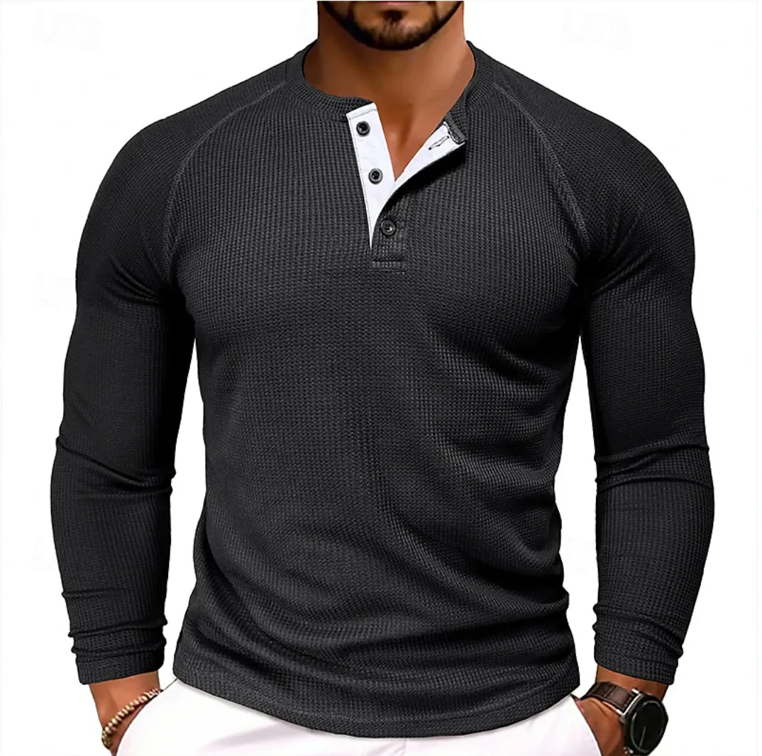 Liam | Long-Sleeve Henley Shirt