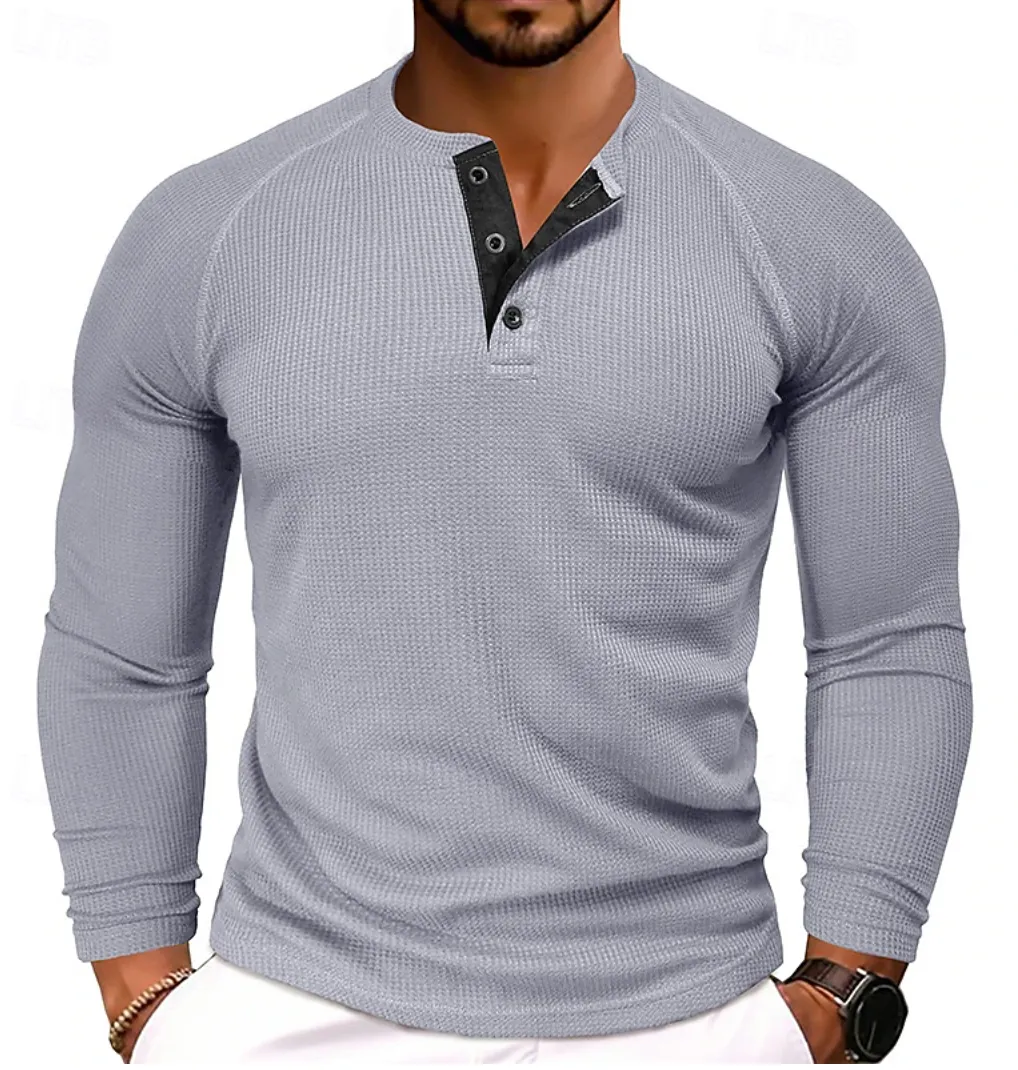 Liam | Long-Sleeve Henley Shirt