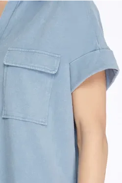 Light Blue Shift Dress w/ Pockets