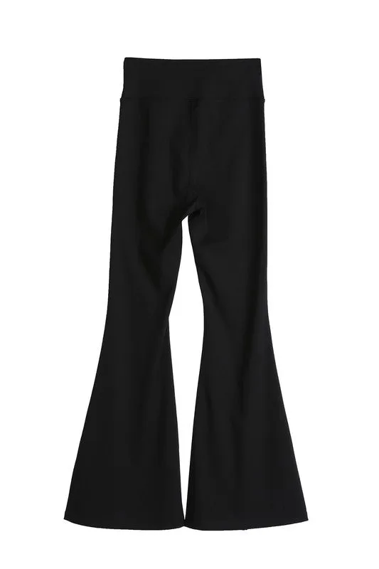 Lilou Flutter Flared Leg Crop leggings