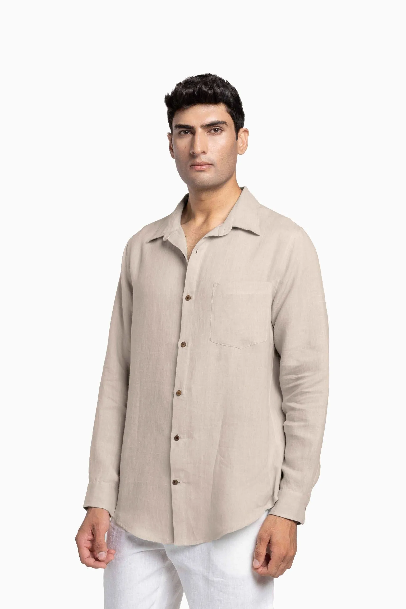 Linen Abel Shirt-Petal Pink