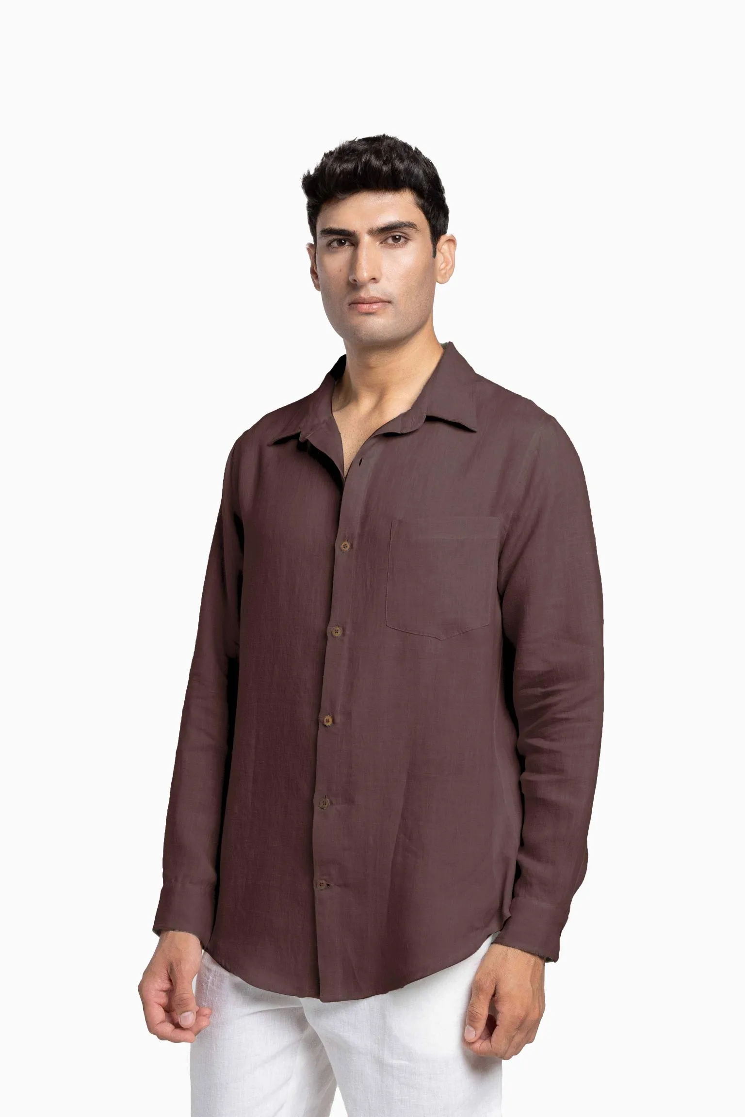 Linen Abel Shirt-Petal Pink