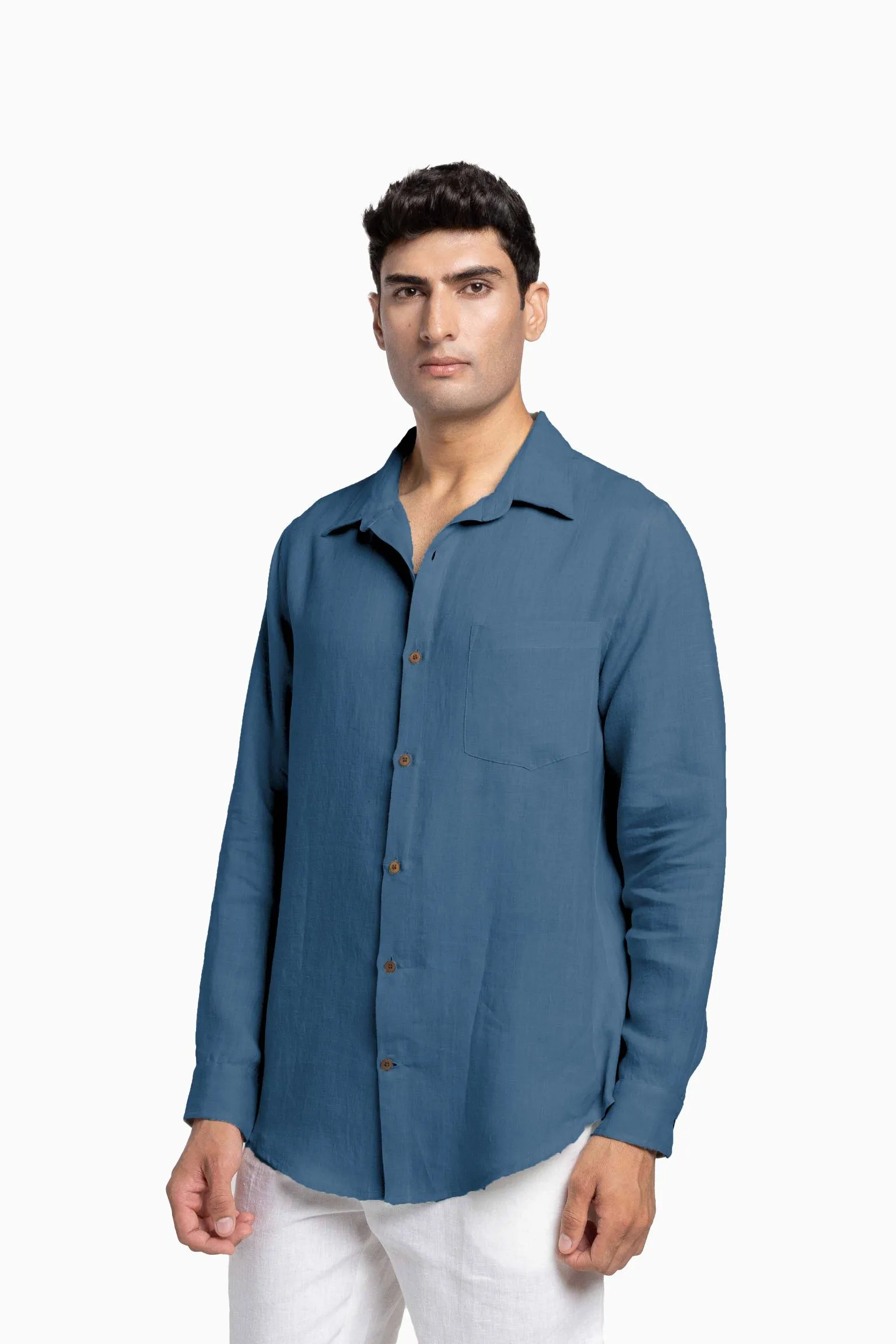 Linen Abel Shirt-Petal Pink