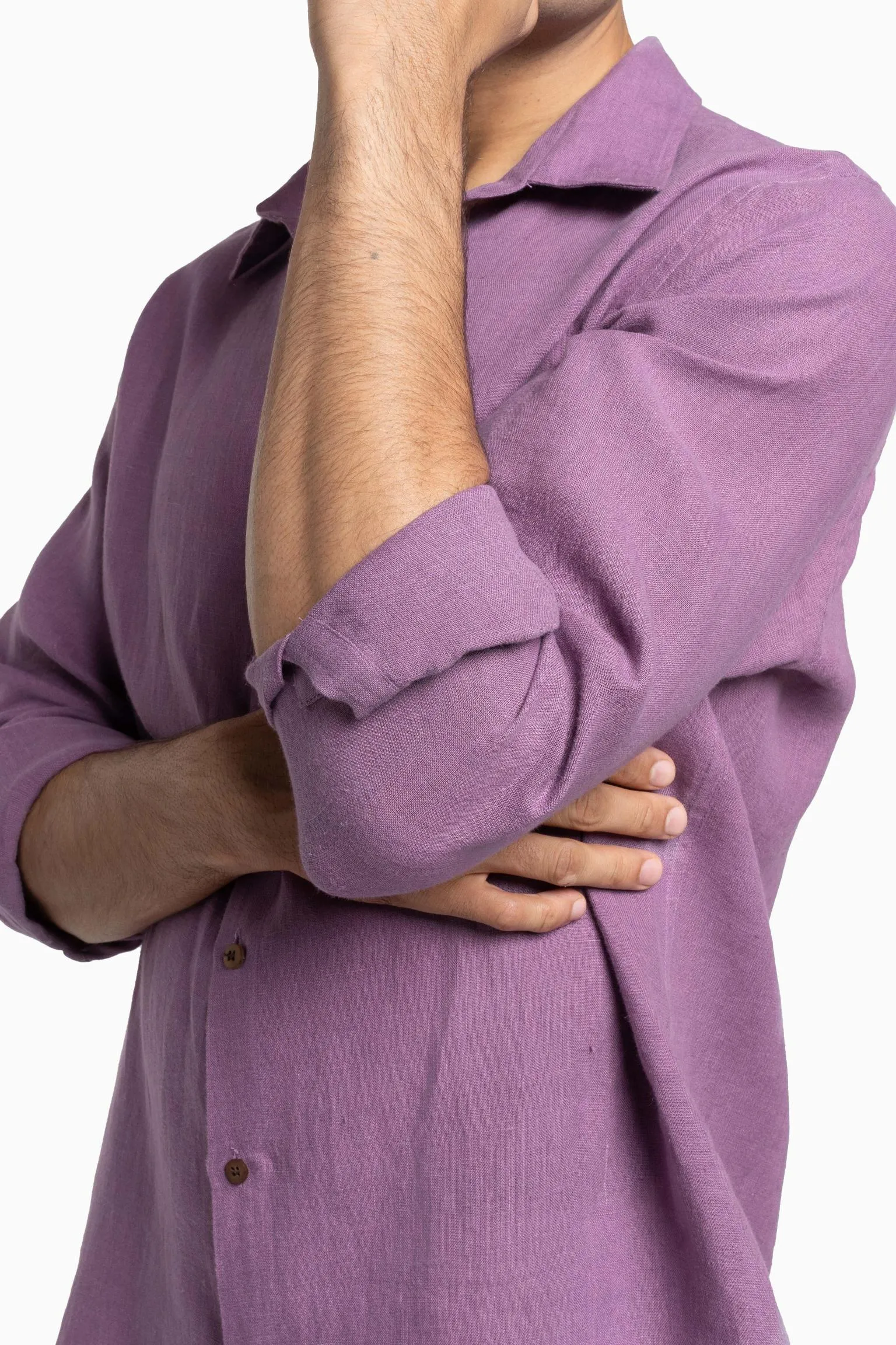 Linen Abel Shirt-Petal Pink