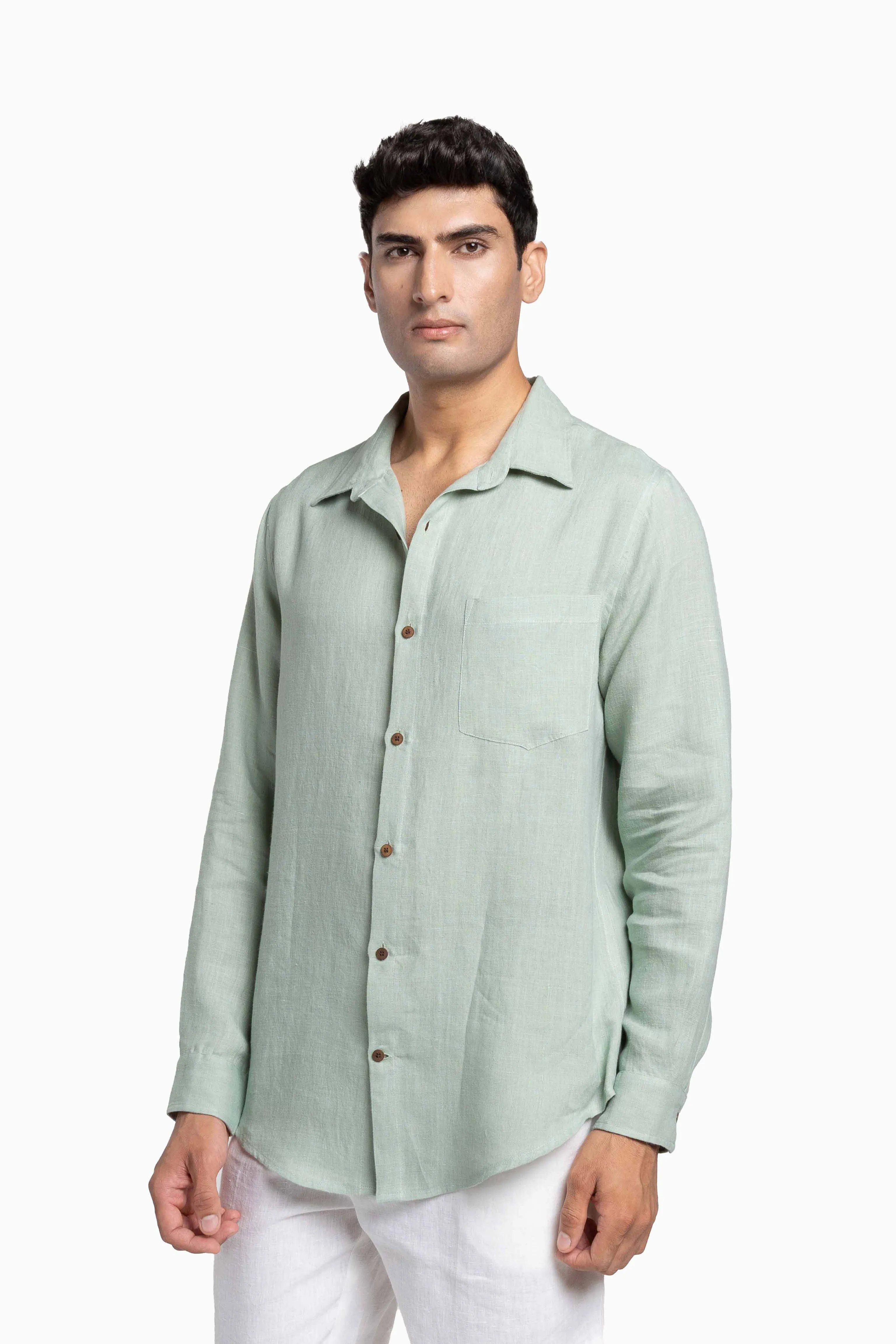 Linen Abel Shirt-Petal Pink