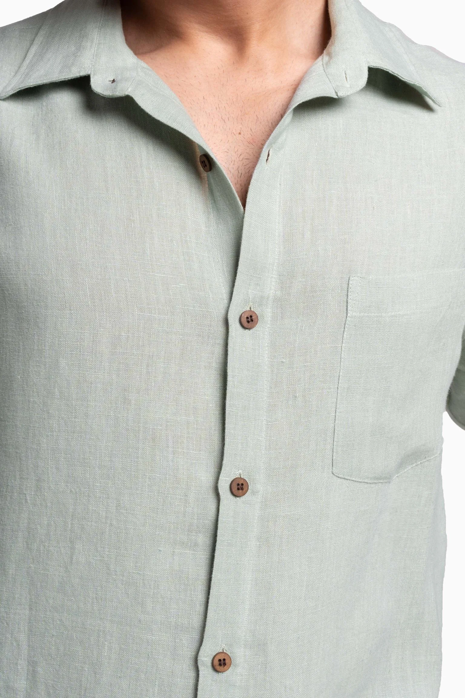 Linen Abel Shirt-Sage Green