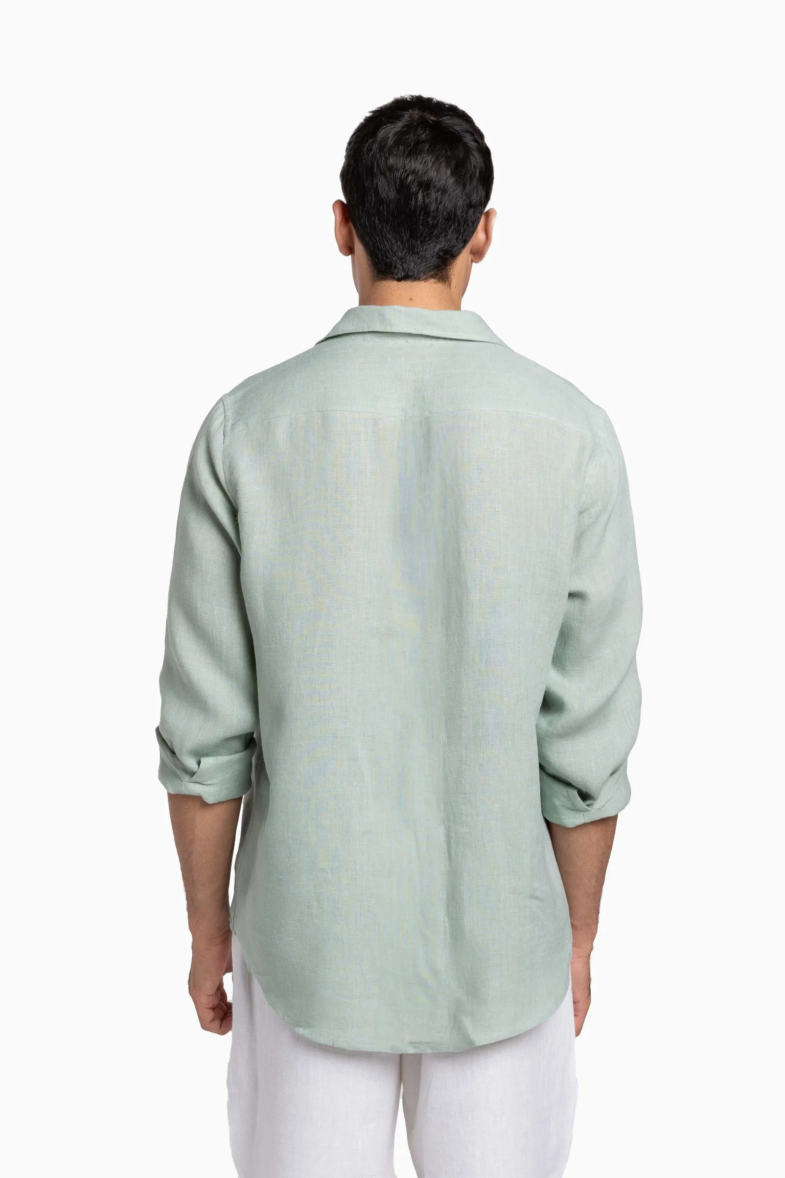 Linen Abel Shirt-Sage Green