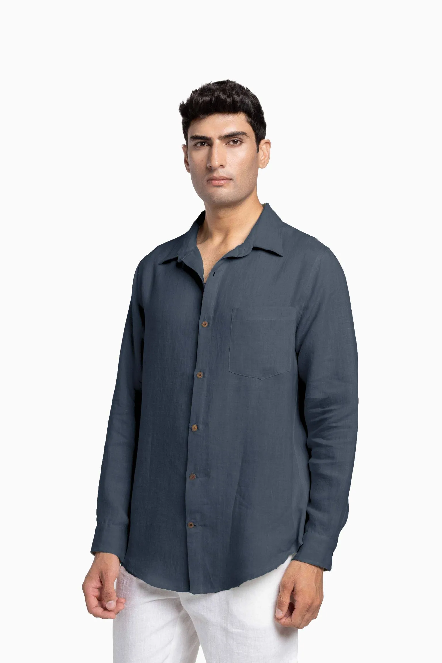 Linen Abel Shirt-Sage Green