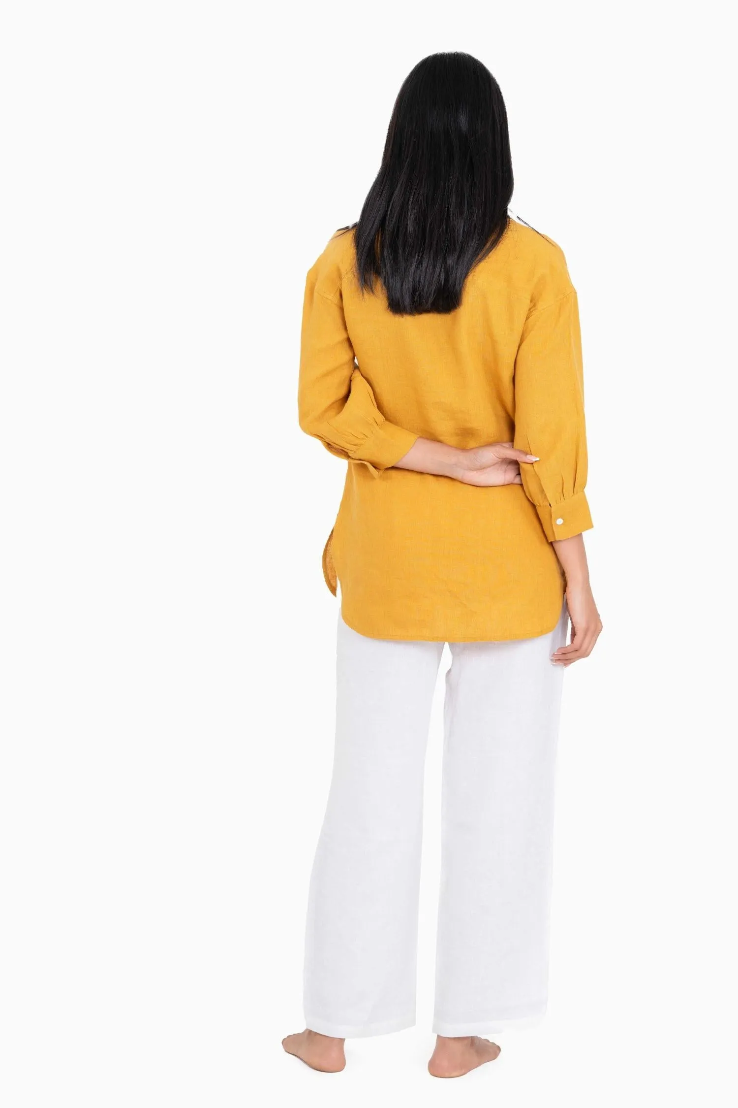 Linen Adele Shirt-Misty Lilac
