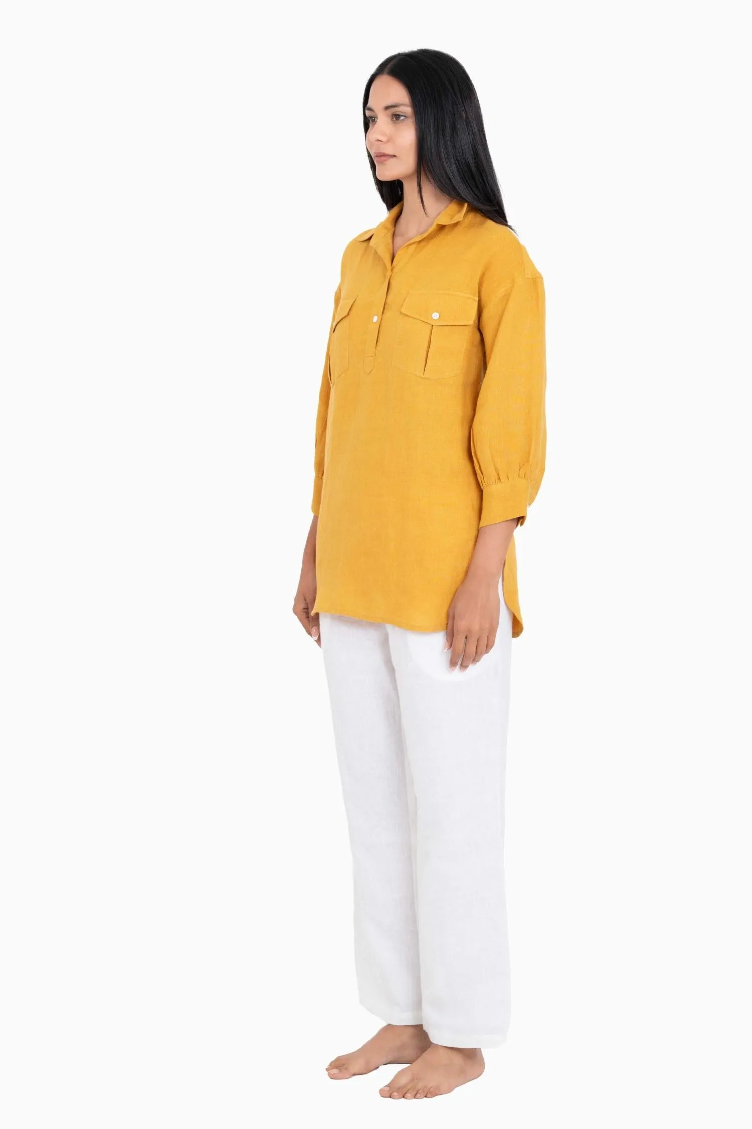 Linen Adele Shirt-Misty Lilac