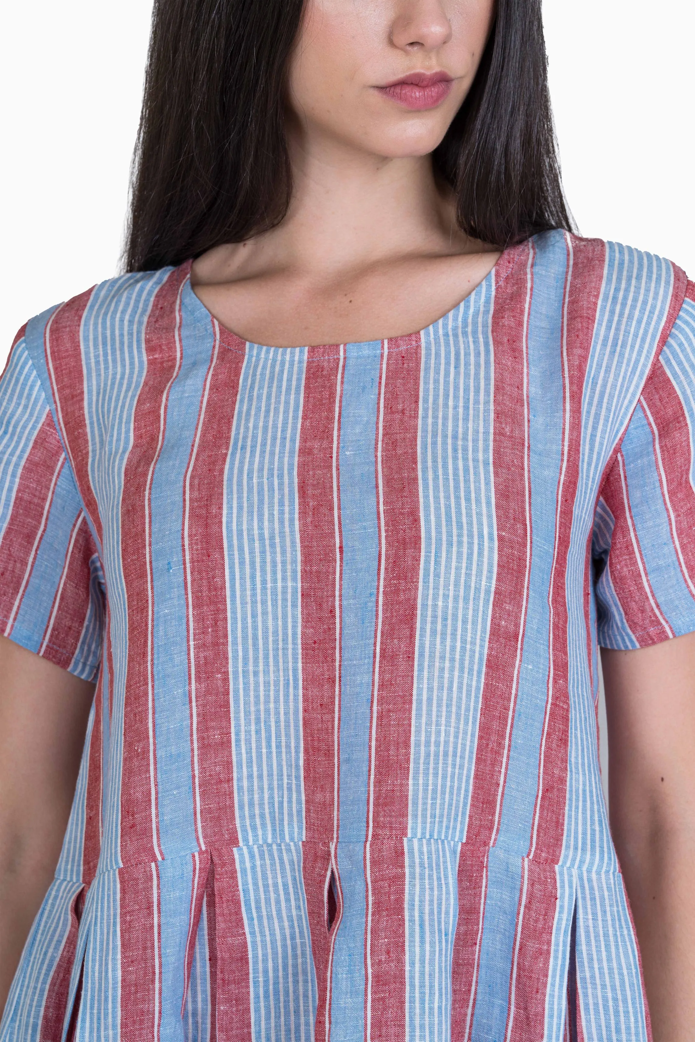 Linen Anya Dress-Vern Green