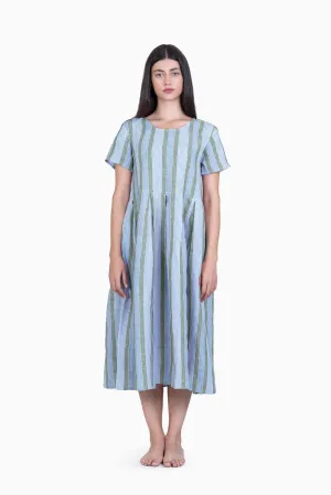 Linen Anya Dress-Vern Green