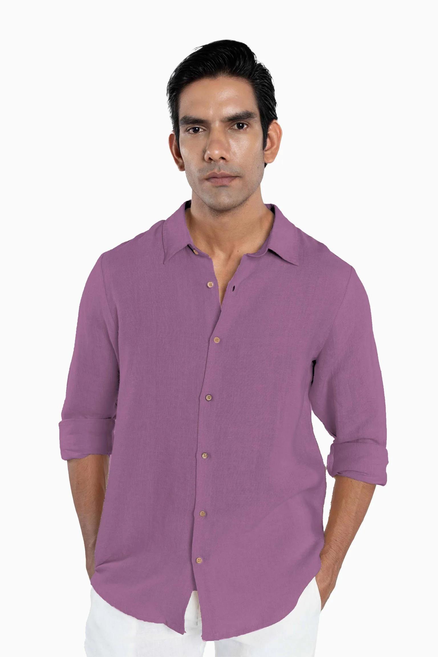 Linen Arlo Shirt-Sage Green