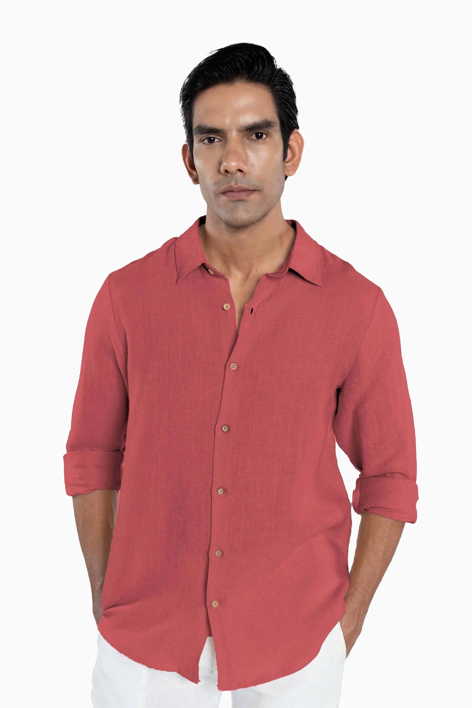 Linen Arlo Shirt-Sage Green