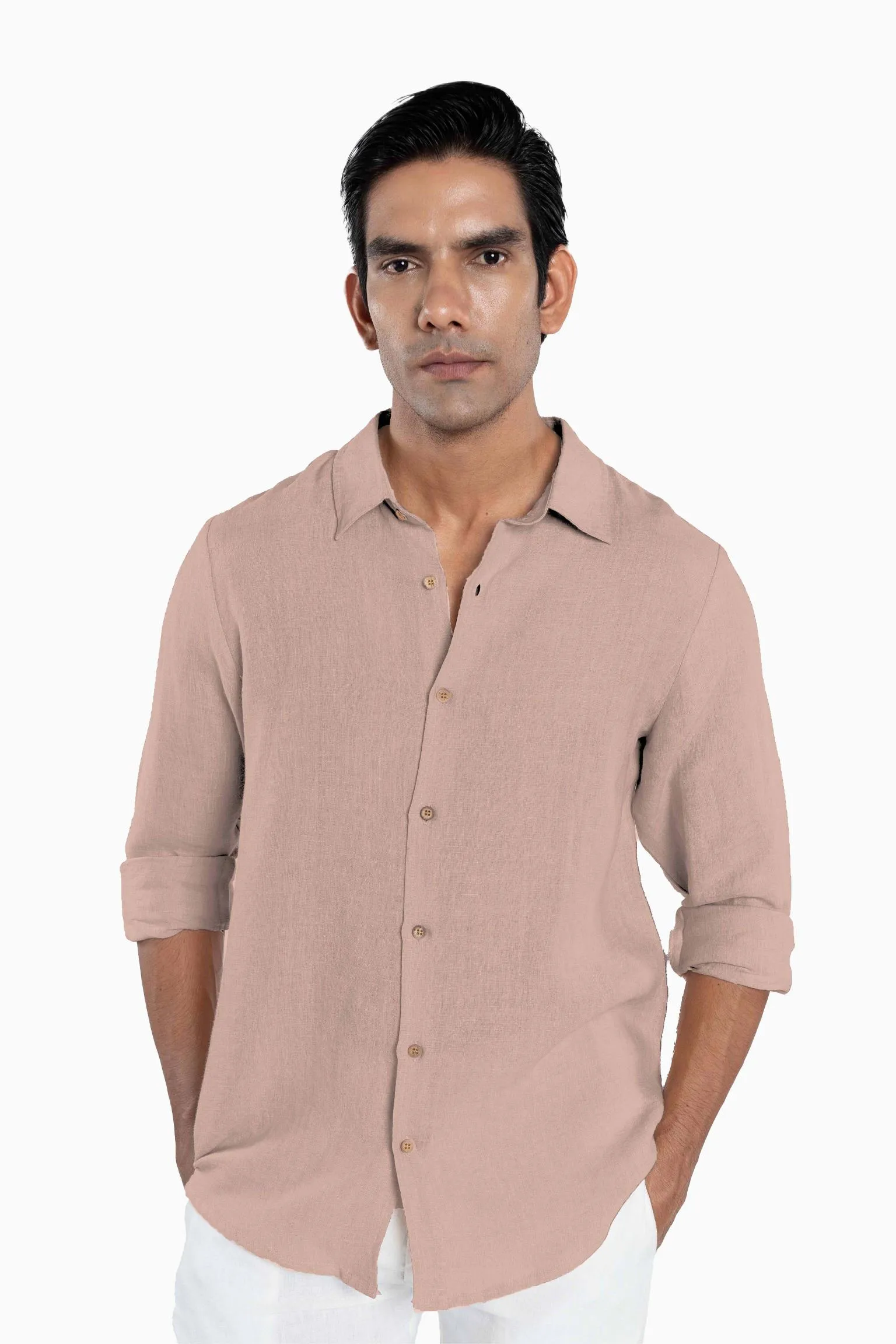 Linen Arlo Shirt-Sage Green