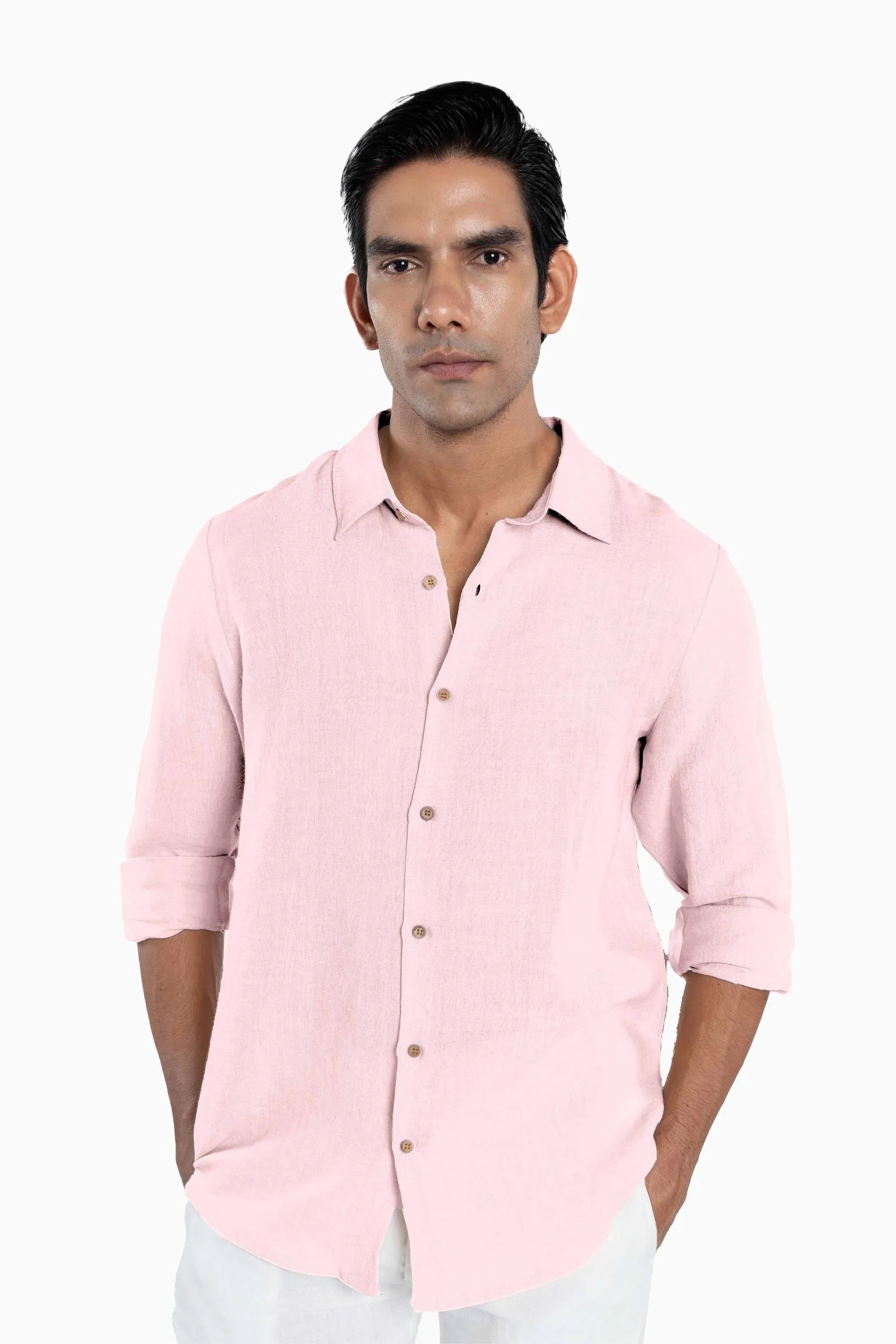 Linen Arlo Shirt-Sage Green