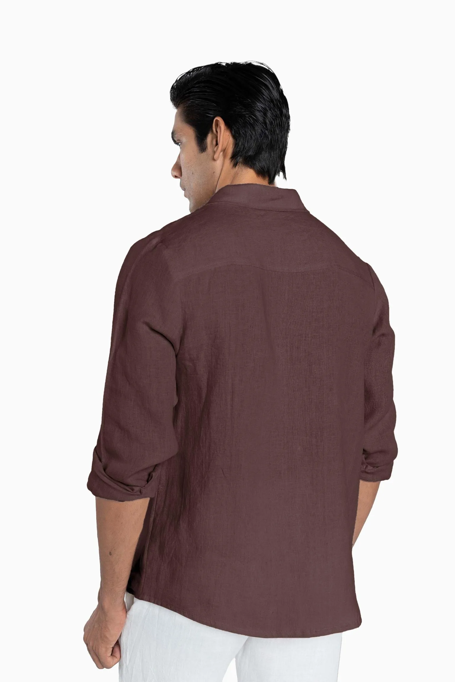 Linen Arlo Shirt-Sage Green