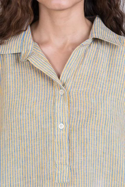 Linen Avery Dress-Swirly Red